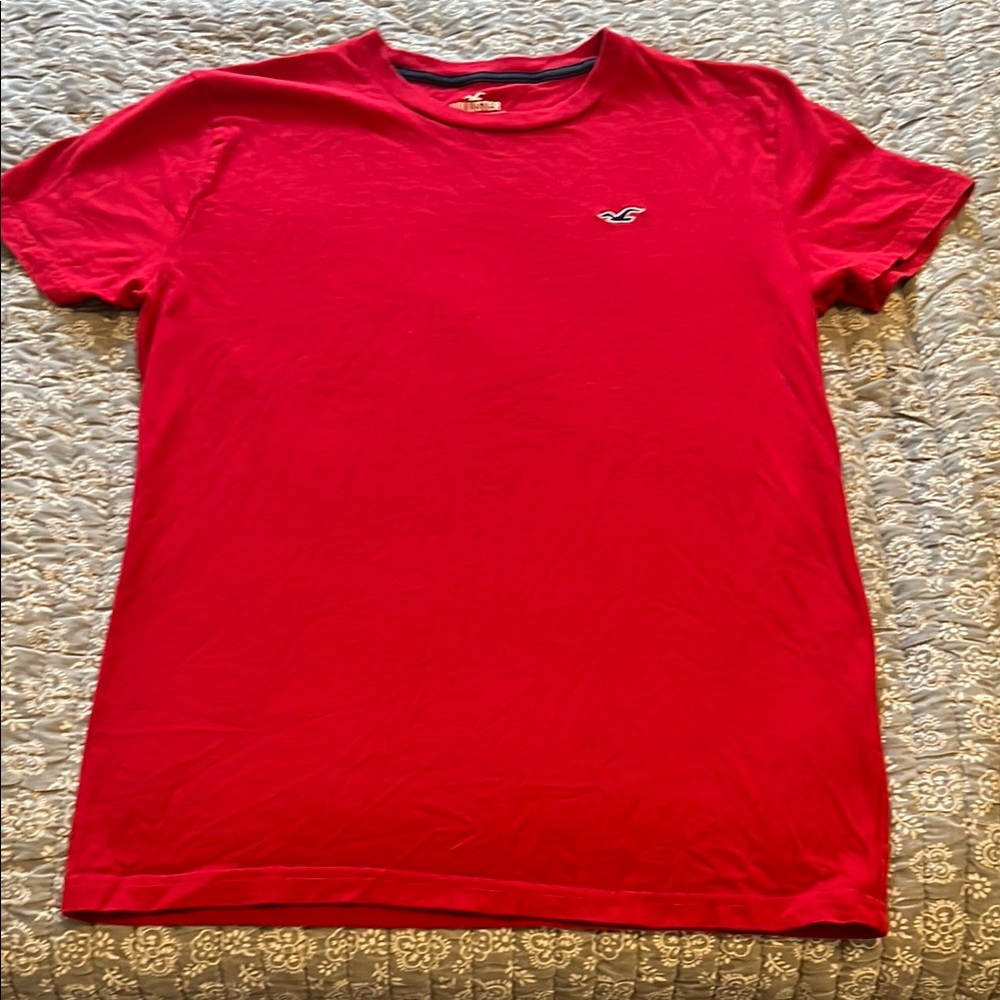 Hollister Men's Red T-Shirt